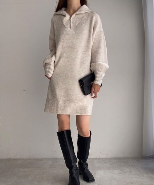 「FILLOU」 ニットワンピース FREE アイボリー レディース_画像7