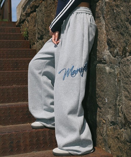 SHEENA スウェットパンツ ジャージ 刺しゅうロゴスウェット