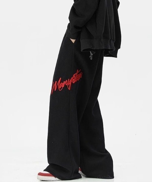 SHEENA スウェットパンツ ジャージ 刺しゅうロゴスウェット
