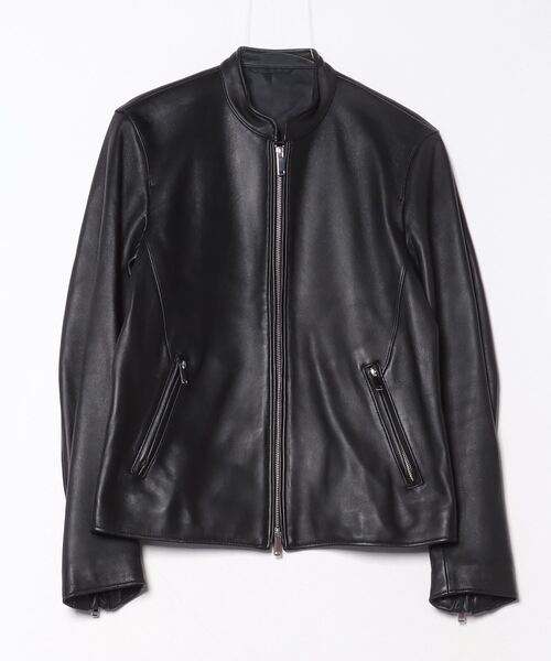 STUDIOUS ブラック レザージャケット サイズ2 STUDIOUS（ステュディオス） レザーブルゾン 2 ブラック メンズ