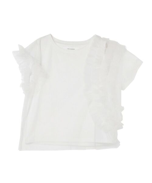 tシャツ フリルチュールレイヤードトップス レディース LAGUNAMOON tシャツ フリルチュールレイヤードトップス