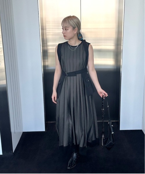 Ameri（アメリ） ワンピース MEDI CORSET SET FULL PLEATS DRESS