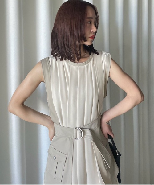 Ameri（アメリ） ワンピース MEDI CORSET SET FULL PLEATS DRESS