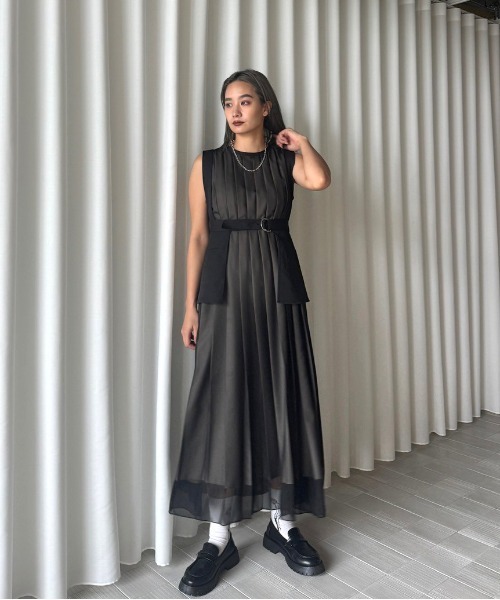 ワンピース AMERI MEDI CORSET SET FULL PLEATS DRESS Ameri（アメリ） ワンピース MEDI CORSET SET FULL PLEATS DRESS