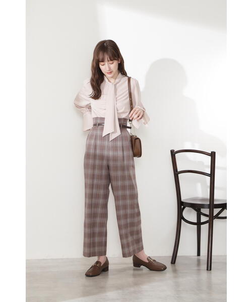 [JILL STUART] длинный рукав блуза SMALL Brown женский 