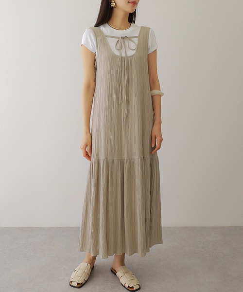 ワンピース U Lace Ladies（レースレディース） ワンピース Uネック ノースリーブ
