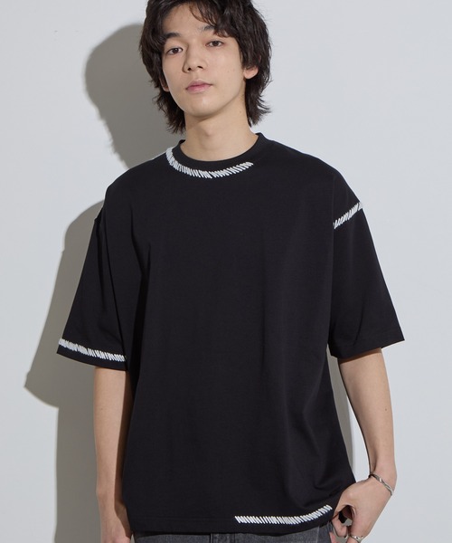 SLICK（スリック） tシャツ 「SLICK/スリック」Blanket Stitch T-shirt