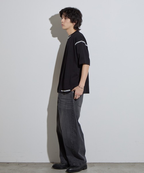 SLICK（スリック） tシャツ 「SLICK/スリック」Blanket Stitch T-shirt
