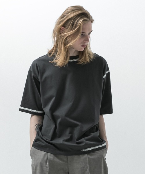 SLICK（スリック） tシャツ 「SLICK/スリック」Blanket Stitch T-shirt