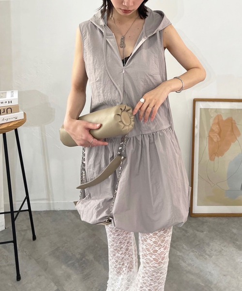 ENFOLDバルーンスカート　ワンピース 石井亜美さんコラボ】ワッシャータフタバルーンスカート