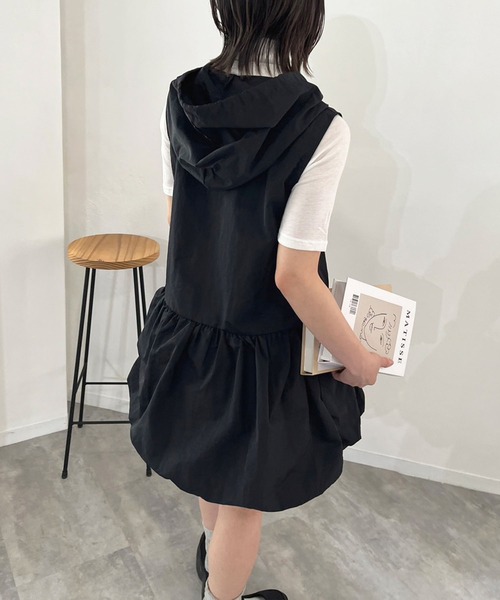 ENFOLDバルーンスカート　ワンピース 石井亜美さんコラボ】ワッシャータフタバルーンスカート