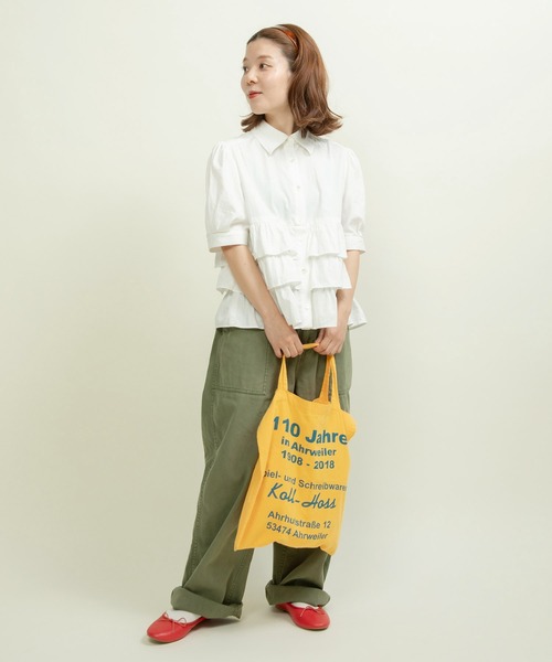 CHILD WOMAN ブラウス シャツ オックス ナチュラルトリプル