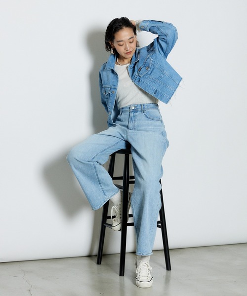 YANUK 加工デニムパンツ YANUK 「YANUK」 加工デニムパンツ 26 ブルー レディース