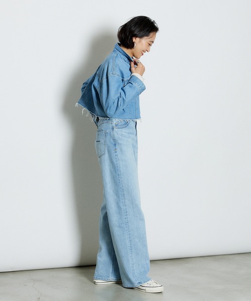 YANUK 「YANUK」 加工デニムパンツ 26 ブルー レディース
