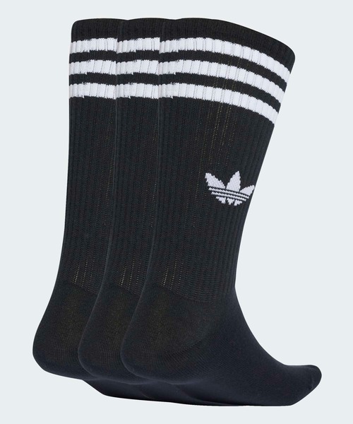 adidas 靴下 スリーストライプス ハイ クルーソックス 3足組