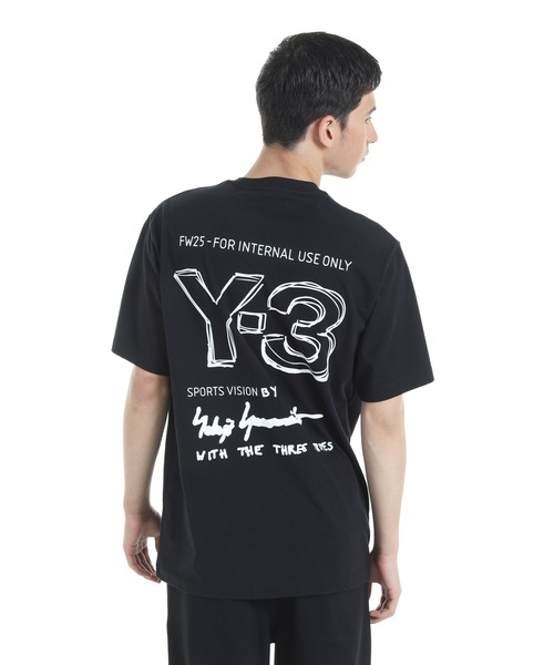 Y-3 ブラック Tシャツ XS/17 Y-3 tシャツ SLIM SHORT SLEEVE TEE メンズ レディース
