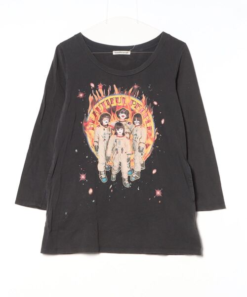 beautiful people◆長袖カットソー/38/ナイロン/BLK/1115310008 beautiful people 「beautiful people」 長袖カットソー 38