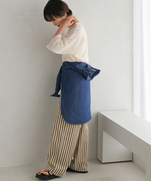 JOURNAL STANDARD relume パンツ ストライプ柄が魅力コットン