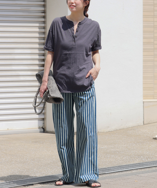 JOURNAL STANDARD relume パンツ ストライプ柄が魅力コットン