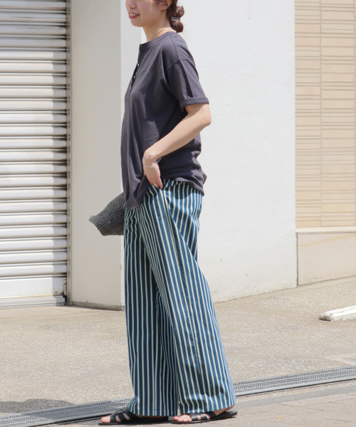 JOURNAL STANDARD relume パンツ ストライプ柄が魅力コットン