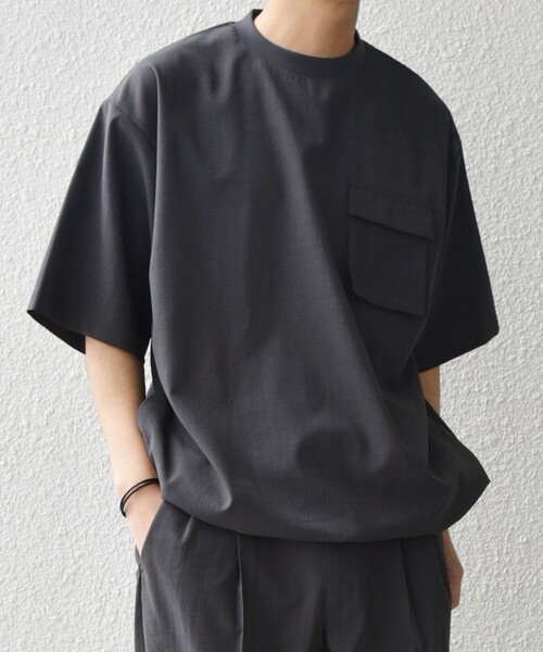 「SHIPS any」 半袖Tシャツ LARGE ネイビー メンズ