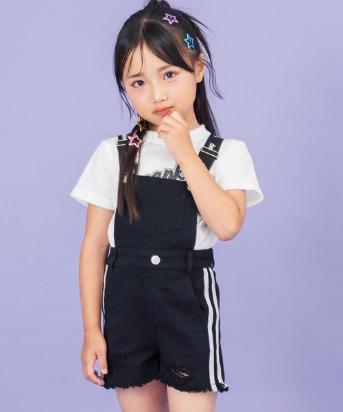 ANAP kids（アナップキッズ） サロペット オーバーオール サイドライン