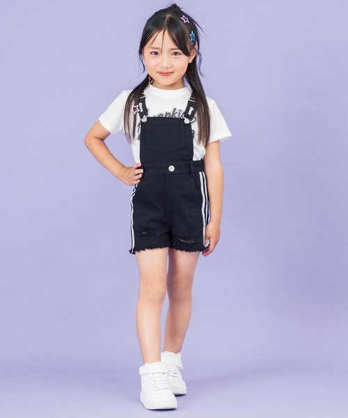 ANAP kids（アナップキッズ） サロペット オーバーオール サイドライン