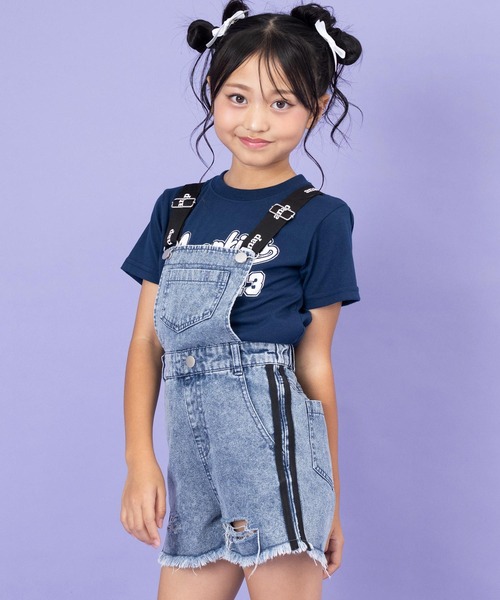 ANAP kids（アナップキッズ） サロペット オーバーオール サイドライン