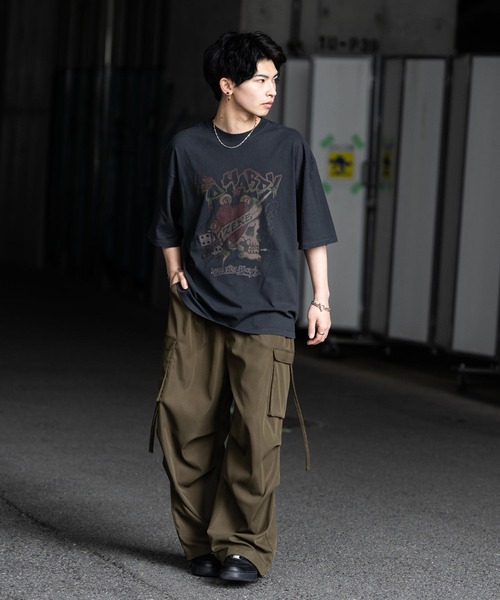 「Ed Hardy」 半袖Tシャツ L グレー メンズ