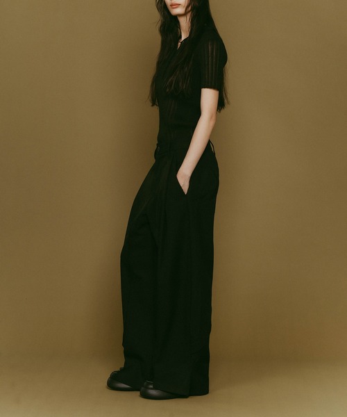 KnuthMarfパンツ Knuth Marf（クヌースマーフ） スラックス パンツ front slit pants