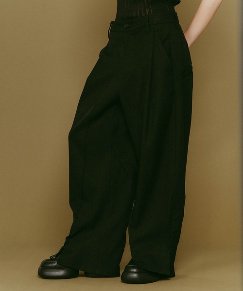 Knuth Marf（クヌースマーフ） ワイドパンツ スラックス パンツ front