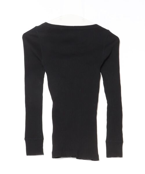 HYKE 黒 長袖　カットソー LAYERED LONG―SLV TEE 25FW／12423