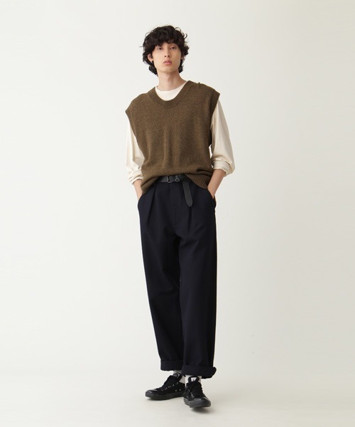 「MHL.」 長袖Tシャツ LARGE ベージュ系その他2 メンズ