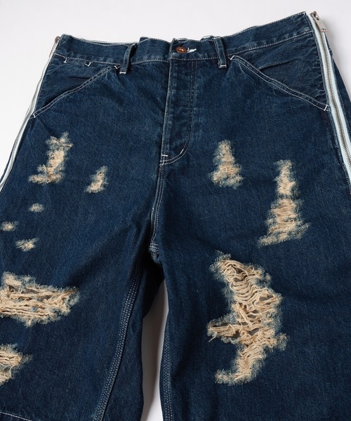ワイドパンツ ジーンズ TWO-IN-ONE DENIM PANTS メンズ レディースの画像