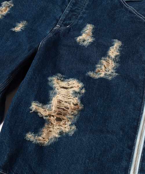 ワイドパンツ ジーンズ TWO-IN-ONE DENIM PANTS メンズ レディースの画像
