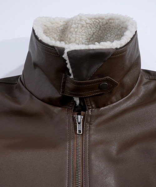 90s フライトジャケット ボアライナー付 L 短丈 A-2 レザー 2way Starting Over（スターティング オーバー） ブルゾン アウター 2way