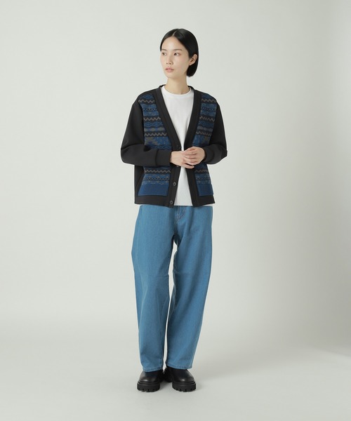 ZUCCa（ズッカ） カーディガン (S)ジャガードニットドッキング