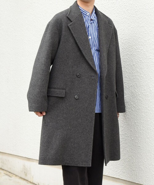 SHIPS any チェスターコート コート PURE WOOL MELTON ダブル 26AW