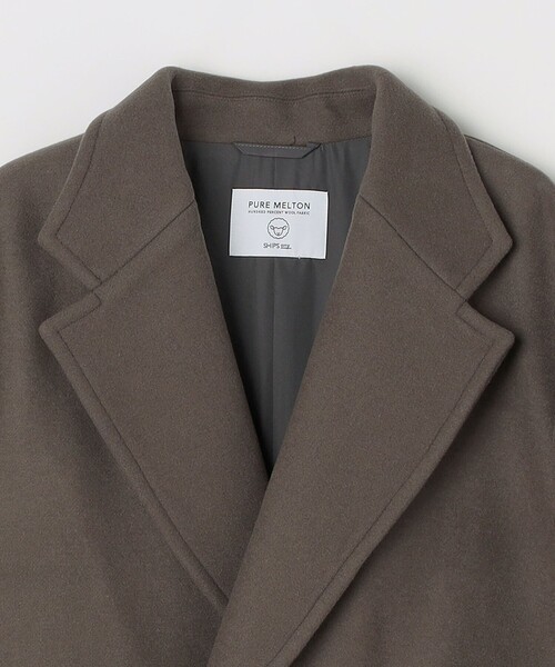 SHIPS any チェスターコート コート PURE WOOL MELTON ダブル 26AW