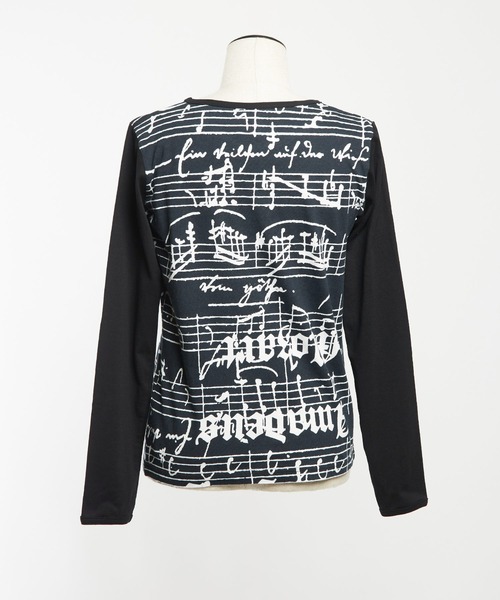 gomme（ゴム） tシャツ モーツァルトスコアP天竺 フィットT