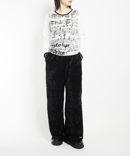 gomme（ゴム） tシャツ モーツァルトスコアP天竺 フィットT