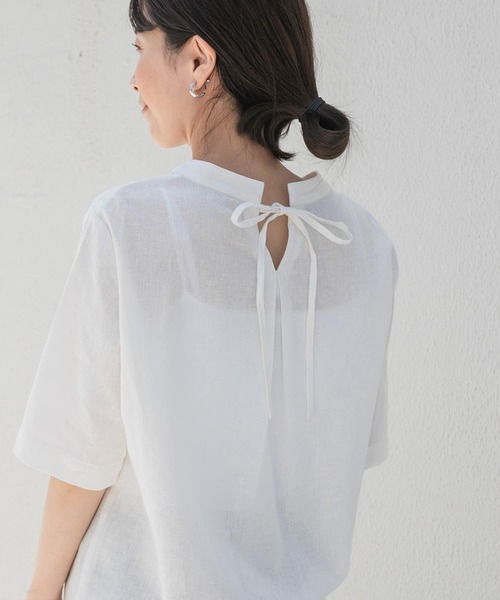 「URBAN RESEARCH DOORS」 半袖ブラウス MEDIUM ブラック レディース_画像7