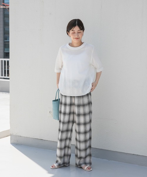 「URBAN RESEARCH DOORS」 半袖ブラウス MEDIUM ブラック レディース_画像9