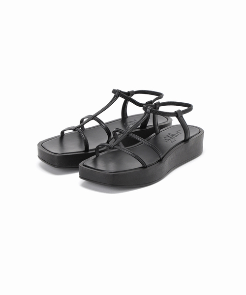 「LE TALON」 フラットサンダル MEDIUM ゴールド レディース_画像2