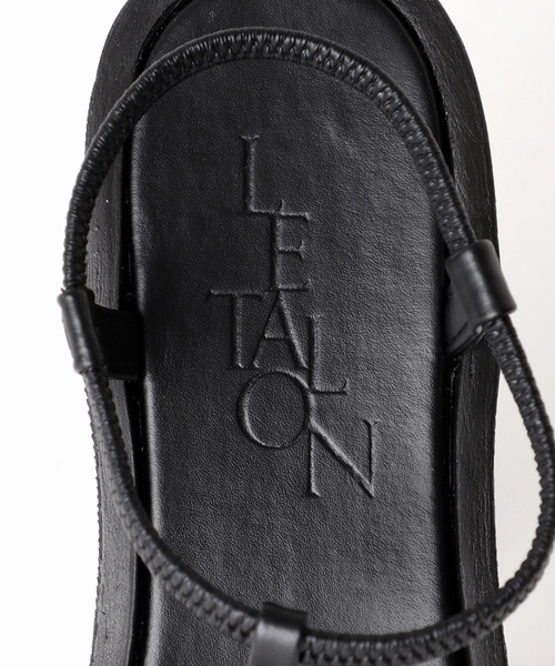 「LE TALON」 フラットサンダル MEDIUM ゴールド レディース_画像6