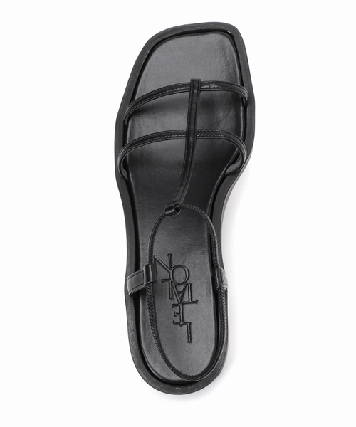 「LE TALON」 フラットサンダル MEDIUM ゴールド レディース_画像9