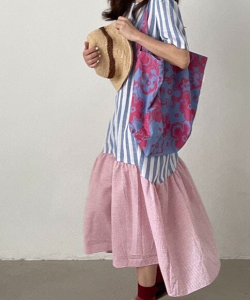 「FAVORITO」 半袖ワンピース F ブルー レディース_画像7