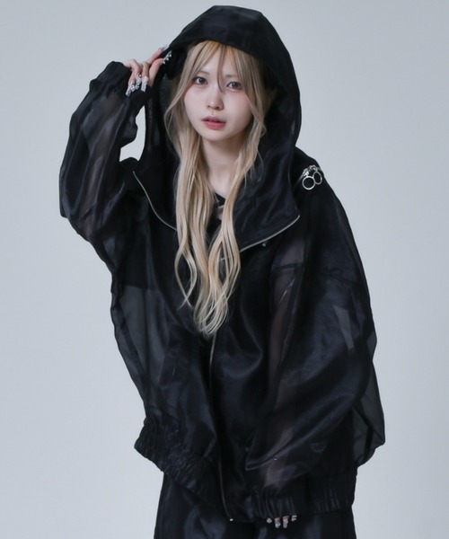 REFLEM 「REFLEM」 ジップアップパーカー FREE ブラック レディース