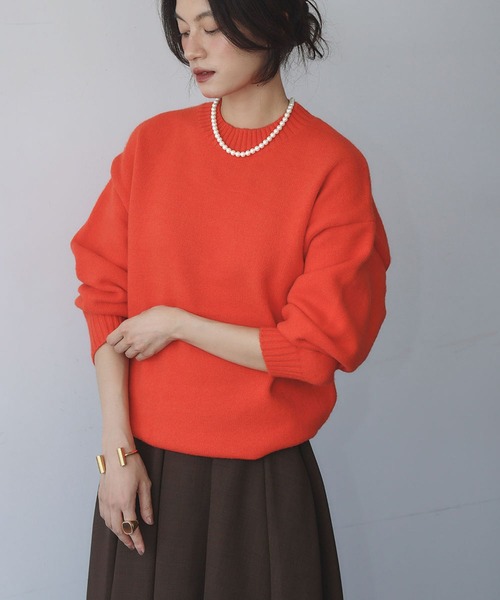 ELFRANK ニット セーター 「新色追加」クルーネックカラー ニットプル
