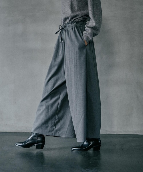 LEPSIM（レプシィム） パンツ ウールライクワイドパンツ 581657